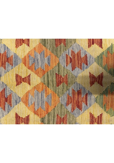 El Dokuma Afgan Kilim 100% Yün Kök Boya Elsanat Eserı Evinize Renk Katacak Çok Renkli