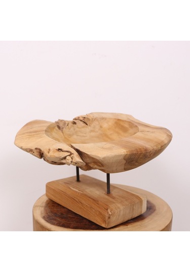 Carvıng - Teak Ağacından Oyma Masa Üstü Dekor 40x18 Cm