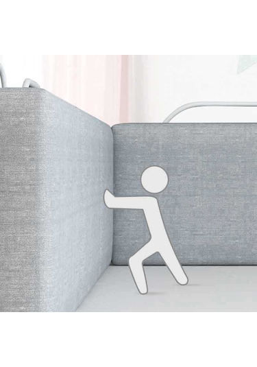 200 Cm Serenty Plus Yatak Bariyeri Bebek Ve Çocuk Korkuluğu Gri
