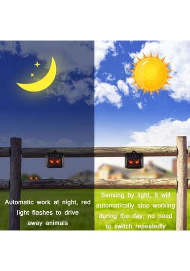 Cbtx Güneş Hayvan Kovucu Kırmızı Led Işık Su Geçirmez Hayvan Caydırıcı 4 Adet