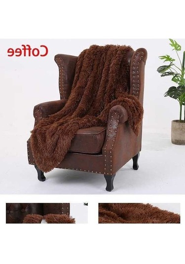 Novahub Kahve Yumuşak Kürk Taklit Polar Battaniye, Lüks Yatak Örtüsü, 80x120cm, Kış Sıcak Bulanık Yatak Kapak Kahverengi