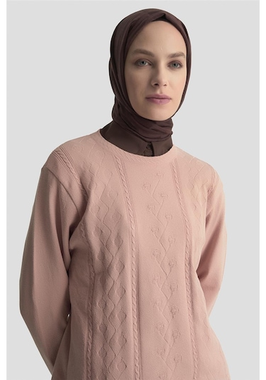 Armine Desenli Kazak 25kd7009 Pudra Pudra