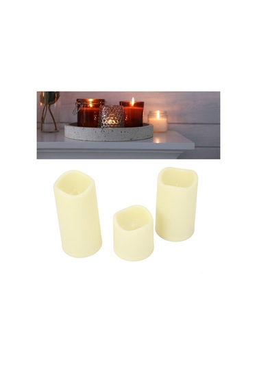 Shineyee Rgb Led Mum Işıkları Kumandalı Renk Değiştirilebilir 3'lü Set Büyük-orta-küçük Evlilik Parti Bayram Dekorasyonu Ateşsiz Plastik Işık Pil Dahil Değil Diğer