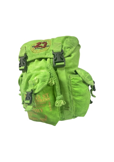 Kaliteli Tek Gözlü Vintage Disayn Unisex Sırt Günlük Okul Gezi Kamp Trekking Çantası Kc Ahtapot Bag Haki Yeşil