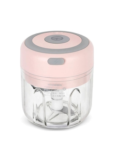 Sones Zm-14 Ev Tipi Mini Kablosuz Elektrikli Sarımsak Ezici, Renk: Yüksek Bardak Pembe 250ml