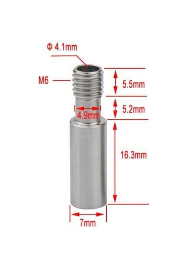 3d Yazıcı Mk8/cr10 M7x27mm Dişsiz Barel 4.1mm Barel