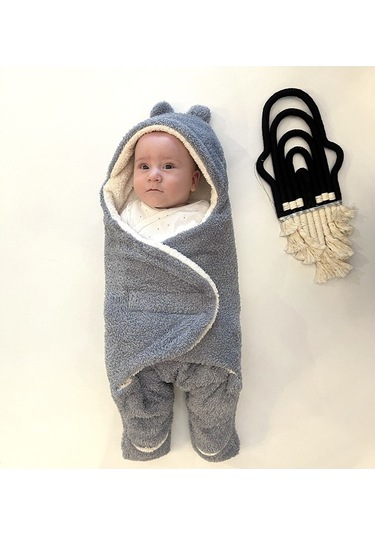 Rokeff Wellsoft Dış Kundak 0-6 Ay Gri-Krem Gri - Krem