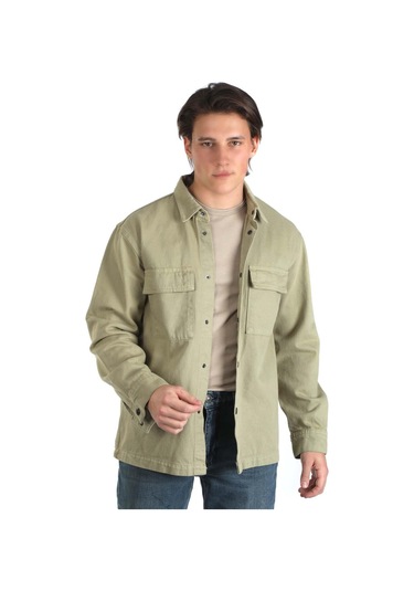 Karela Erkek Dokuma Ceket Haki-16554 Haki
