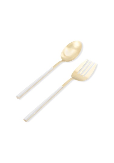 The Mia Salata Servis Seti Bianco Beyaz Gold Ckb0247 Altın