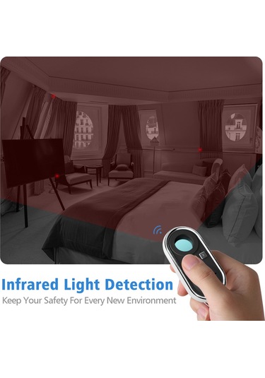 Geeroyoo Taşınabilir Gizli Kamera Dedektörü - Otel Dinleme Ve Sinyal Tarayıcı Cihazı