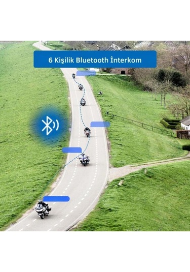 Nukrotech M6 Plus Bluetooth İntercom Mavi