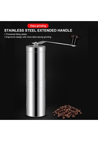 Konesam 304 Çelik El Coffee Değirmeni - Seramik Çekirdek, Ayarlanabilir İnceklik, Taşınabilir, 40g Kapasite, Kahve/fındık/ Tahıllar Üzerinde Kullanılabilir Diğer