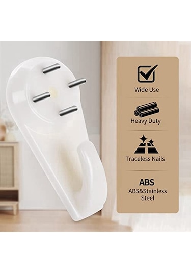 Dancemonkey Hasarlı Duvar Kancaları, Sıva/beton İçin, 40'lı Altın Set, Delme Yok Altın