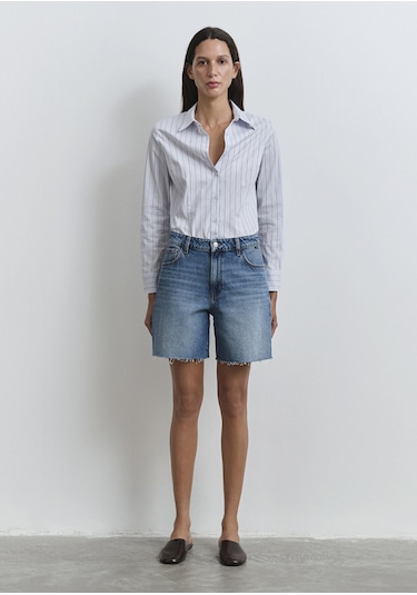 Mavi - Lidia Real Blue Puslu Koyu Mavi Jean Şort 1410145-89744 Koyu Mavi