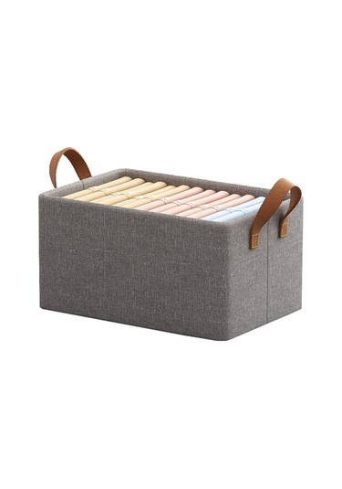 Cbtx Jjtz 56l Çelik Çerçeveli Saklama Kutusu Katlanabilir Dolap Düzenleyici Kutusu - Gri