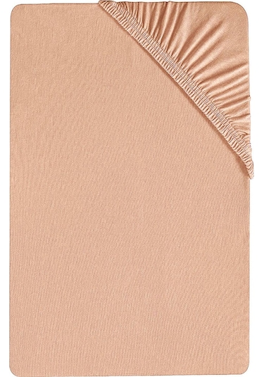 2 Adet Düz Pamuklu Tek Kişilik 80 X 200 X 30 Cm Lastikli Penye Çarşaf Fuşya-somon