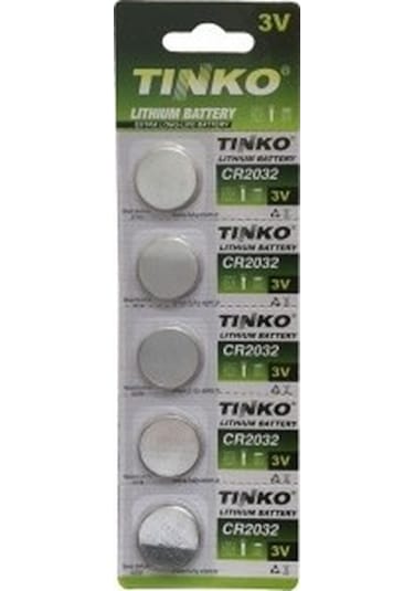 Tinko CR2032 3V Lityum Düğme Pil 5'li