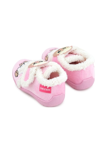 Gezer Kız Çocuk Bebe Cırtlı Ayarlanabilir Günlük Okul Kreş Panduf Ayakkabı Pembe