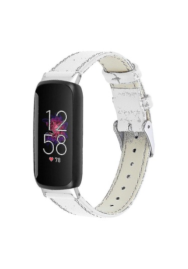 Fitbit Inspire 3 Saat İçin Çizgili Üst Katman Hakiki Deri Kayış Çok Renkli