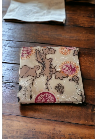 Mirzade 4'lü Paket Sandalye Minderi Tekli 40x40-kırmızı Harita 001