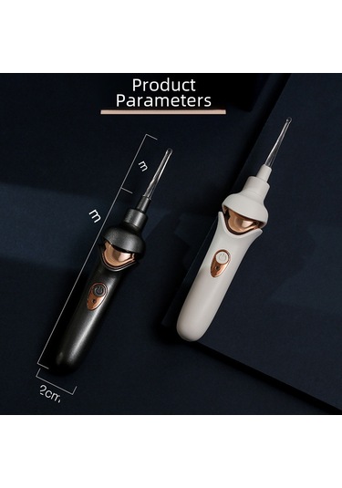 Hangfox Çocuklar İçin Parlak Fonsiyonu Taşınabilir Şarjlı Kulak Temizleme Seti, Profesyonel Ve Ev Kullanıma Uygun El Aletleri Yeni Fosfor Beyaz