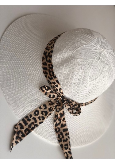 Ays Hasır Plaj Şapka Beyaz