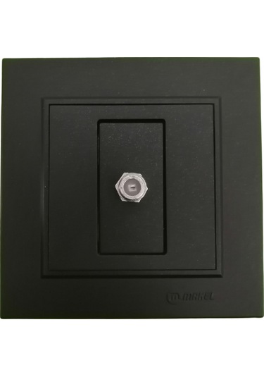 Makel Karea F Konektör Uydu Anten Prizi+çerçeve Siyah