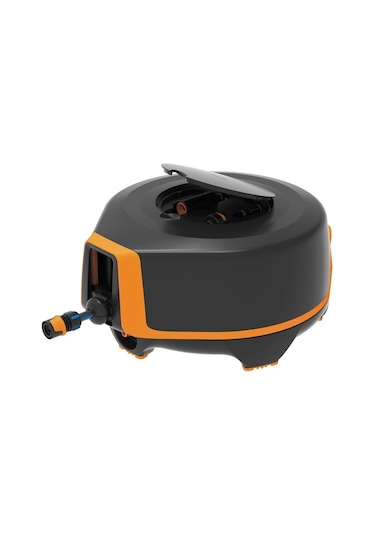 Fıskars 1025933 Tekerlekli Otomatik Hortum Makarası 360 Derece