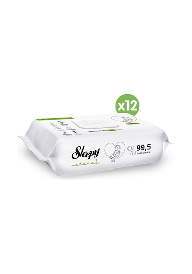 Sleepy Natural Yenidoğan Bebek Bakım Havlusu 12 x 90'lı 1080 Yaprak