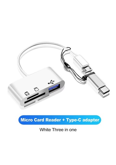 Type C Micro Usb Otg Kart Okuyucu Usb 3.0 Çevirici Adaptör 3 İn 1