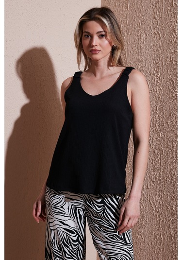 Fashion Friends Bayan Bluz 25y0513k1 Siyah Siyah