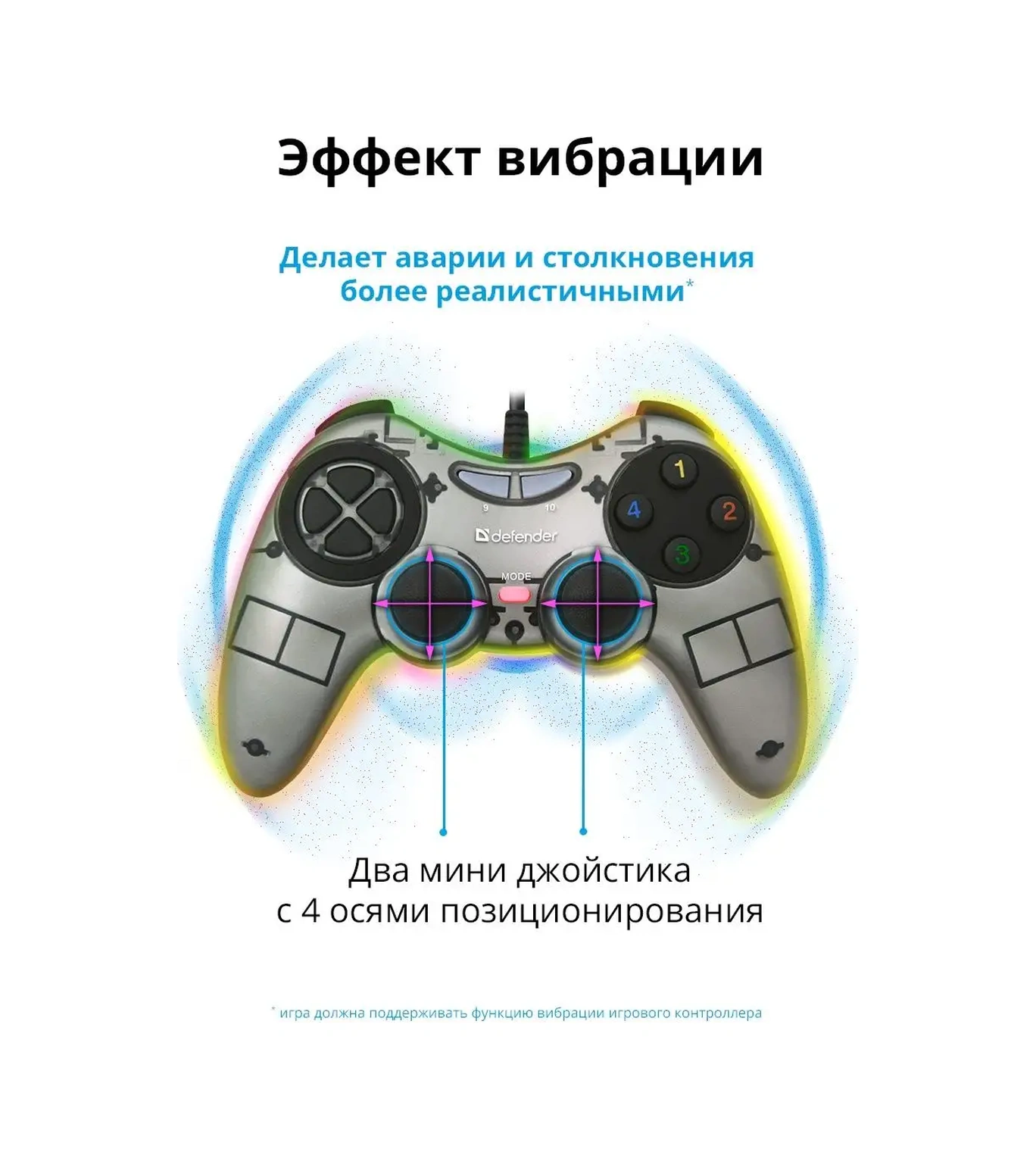 Defender Zoom Kablolu Joystick Pc Gamepad 5540473