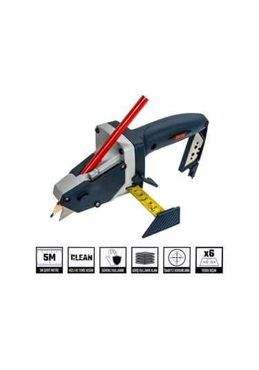 1001Alet Rox 0124 Portatif Alçı Plaka Ölçme Kesme Ve Işaretleme Aleti