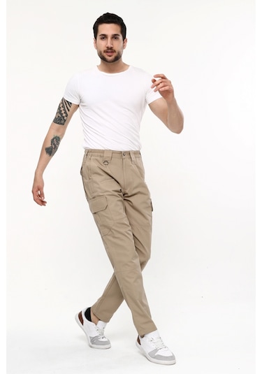Uniprom Tokyo Model Outdoor Taktical Pantolon, Taktik Pantolon, Ripstop Kumaş Bej