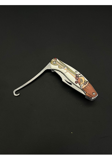 Klipsli Çift Ağız Mergen Model Çakı Beyaz - Kahverengi