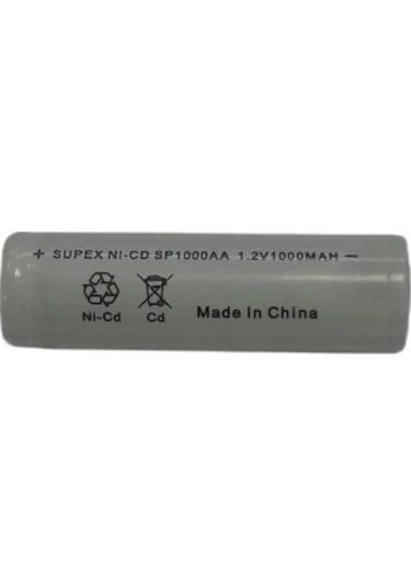 Supex SP1000AA 1000 mAh 1.2 V Başsız Ni-CD Şarj Edilebilir Pil