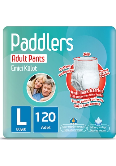 Paddlers Emici Külot Yetişkin Hasta Bezi L 120'li