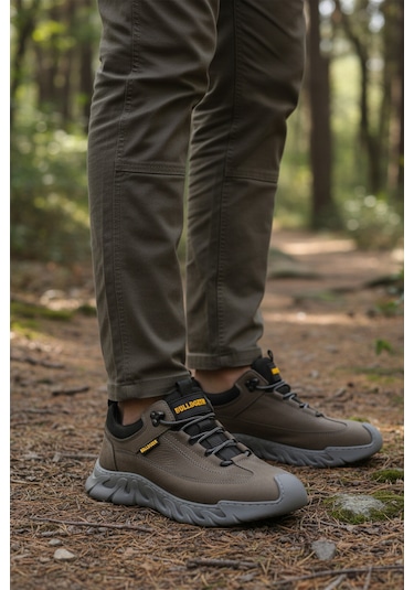 Gri Nubuk Hakiki Deri Erkek Outdoor Ayakkabı 240003 M Gri