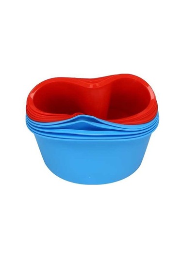Ulzyvf Silikon Pişirme Tepsisi Mutfak Pişirme Mavi&kırmızı 4 Adet 10 İnç Kalıp Kabı Kırmızı - Mavi