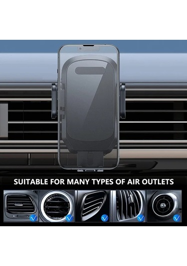 Primepickings 360 Derece Dönebilir Black 2 Araç Havalandırma Telefon Tutucu - Telefonunuzu Kolayca Monte Edin