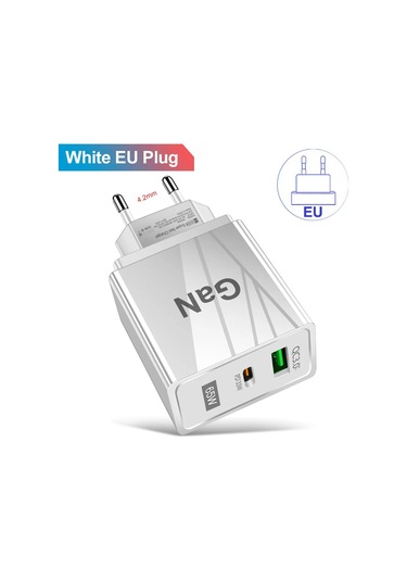 Guseyee65w Gan Şarj Cihazı Ab/kr Fiş Adaptörü Dizüstü Bilgisayar İphone Uyumlu Usb C Hızlı Şarj Dedistribütör Garantili