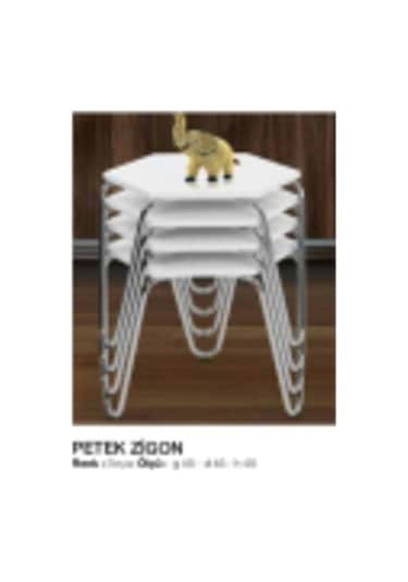Zigon Osm Petek Model Metal Nikelaj V Ayak Beyaz Tabla Itinalı Pa