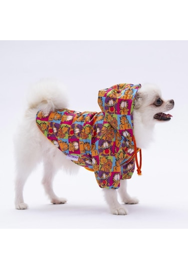 Pettrend Garfield Köpek Mont Köpek Kıyafeti Köpek Yağmurluğu