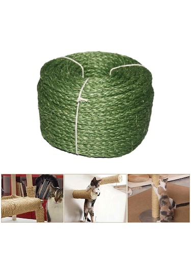 Suntek Kedi Tırmalama Direği El Yapımı 3 Telli Ağır Yeşil