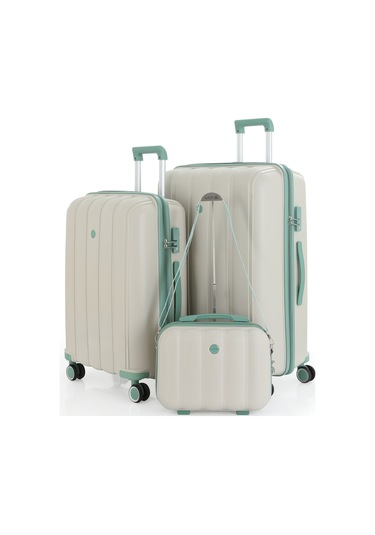 Mçs Polipropilen 3lü Valiz Seti Büyük & Orta & Makyaj V305 S21yy1000078-set 10730 3'lü Set Çok Renkli