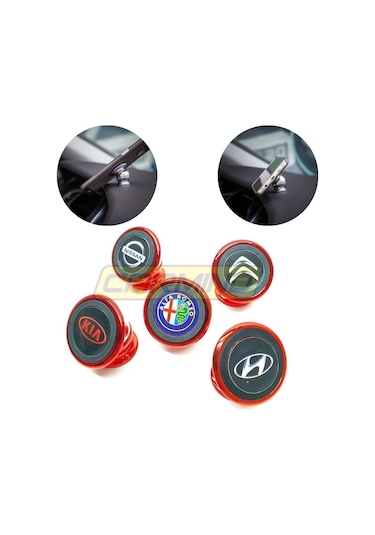 Kırmızı Mıknatıslı Metal Telefon Tutucu