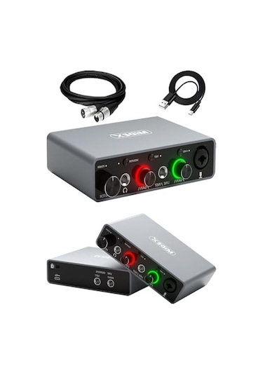 Usb Stüdyo Ses Kartı, 24bit/192khz Yüksek Kalite