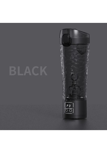 Dream011 Siyah Vintage Otomatik Karıştırıcılı Digital Bardak, Usb Şarjlı 1300mah Seyahat Termosu