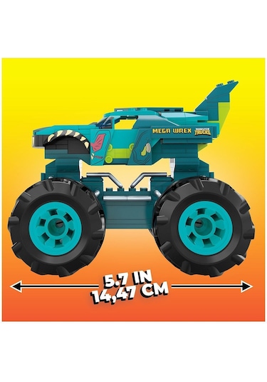 Hdj95 Mega. Hot Wheels Wrex Monster Truck. 187 Parça. 5 Yaş