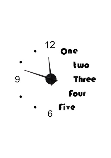 Akrilik Duvar Saati Kendin Yap Ayna Çıkartmaları Modern Duvar Sanatı Çıkartması Ev Eşyaları Siyah Çok Renkli